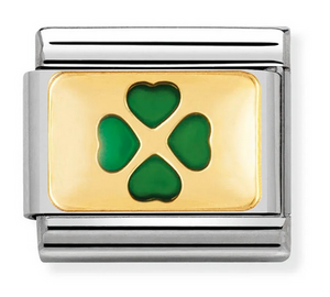 NOMINATION Four Leaf Clover 'Green' Enamel 03020627