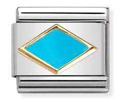 NOMINATION Turquoise 'Rhombus' Enamel 03028553