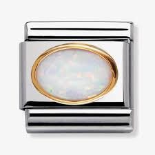 NOMINATION Oval Stone 'White Opal' Gold 03050207