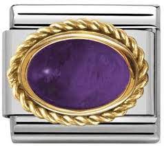 NOMINATION Oval 'Amethyst' Gold 03050802