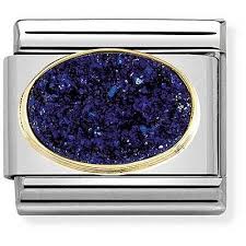 NOMINATION Drusy 'Dark Blue' Gold 03051802