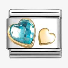 NOMINATION Light Blue Cz 'Heart's' Gold 03061307