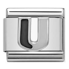 NOMINATION 'Letter U' Black Enamel 33020121