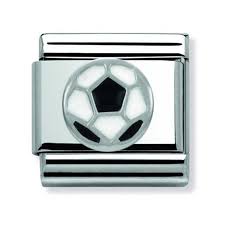 NOMINATION 'Soccer Ball' Silver & Enamel 33020213