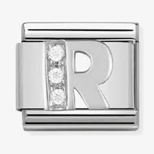 NOMINATION 'Letter R' Silver CZ 33030118