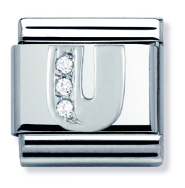 NOMINATION 'Letter U' Silver CZ 33030121