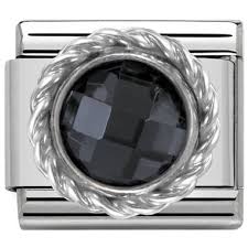 NOMINATION Faceted 'Black' Round Cz 330601011