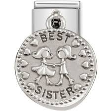 NOMINATION Hanging 'Best Sister' Silver 33180414