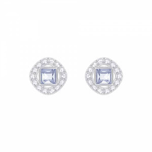 Swarovski Rhodium Angelic Square Earrings