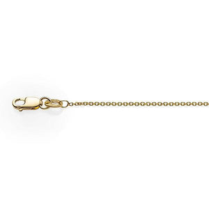 9ct yellow gold 45cm cable chain