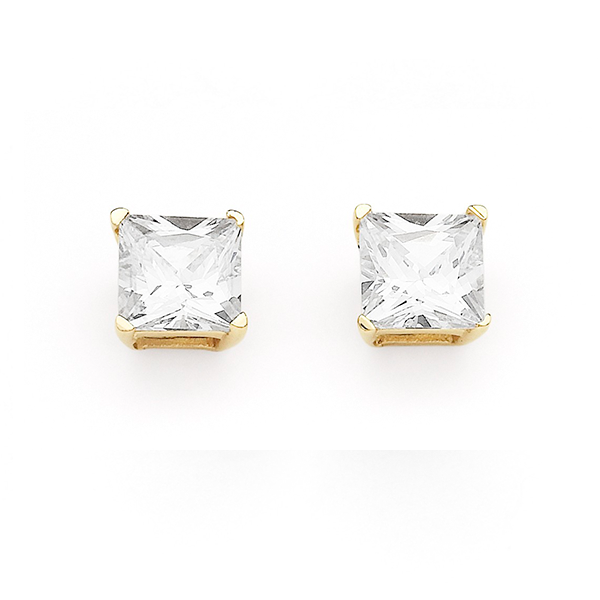 9 carat gold on sale cubic zirconia earrings