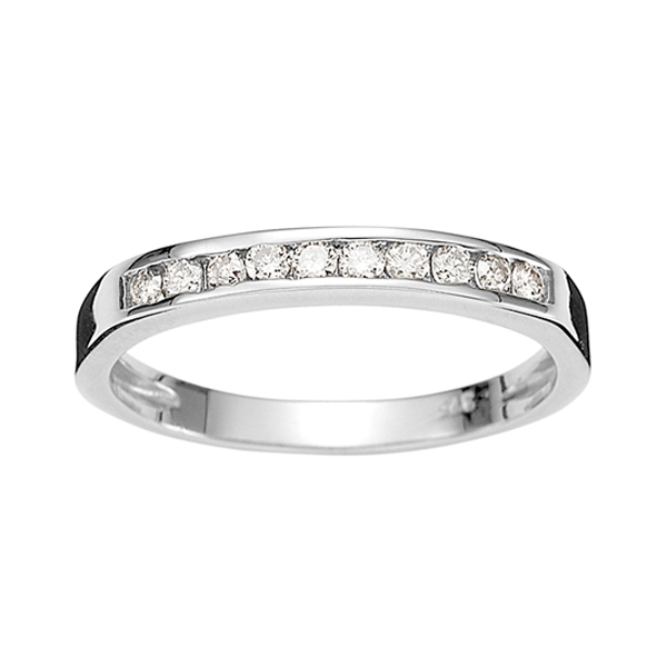 9ct White Gold 0.25ct Diamond Band