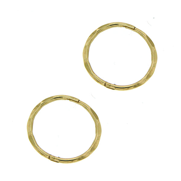 9ct gold medium facet sleeper