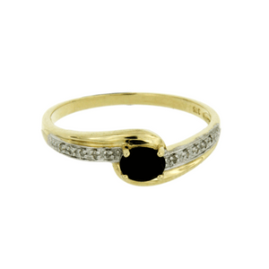 9ct gold sapphire and diamond ring