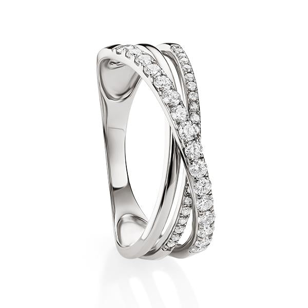 9ct white gold 0.40c diamond ring