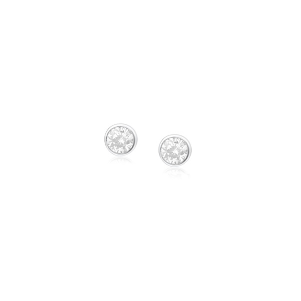 9ct white gold cubic zirconia earrings