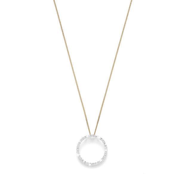 9ct Gold 0.10ct Tdw Diamond Circle Of Life Pendant