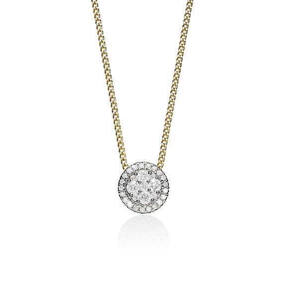 9ct Yellow Gold Tdw 0.50ct Diamond Pendant