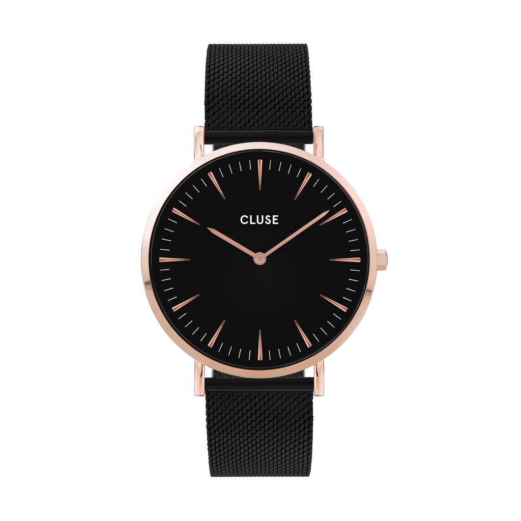 CLUSE La Boheme Mesh Rose Gold Black/Black