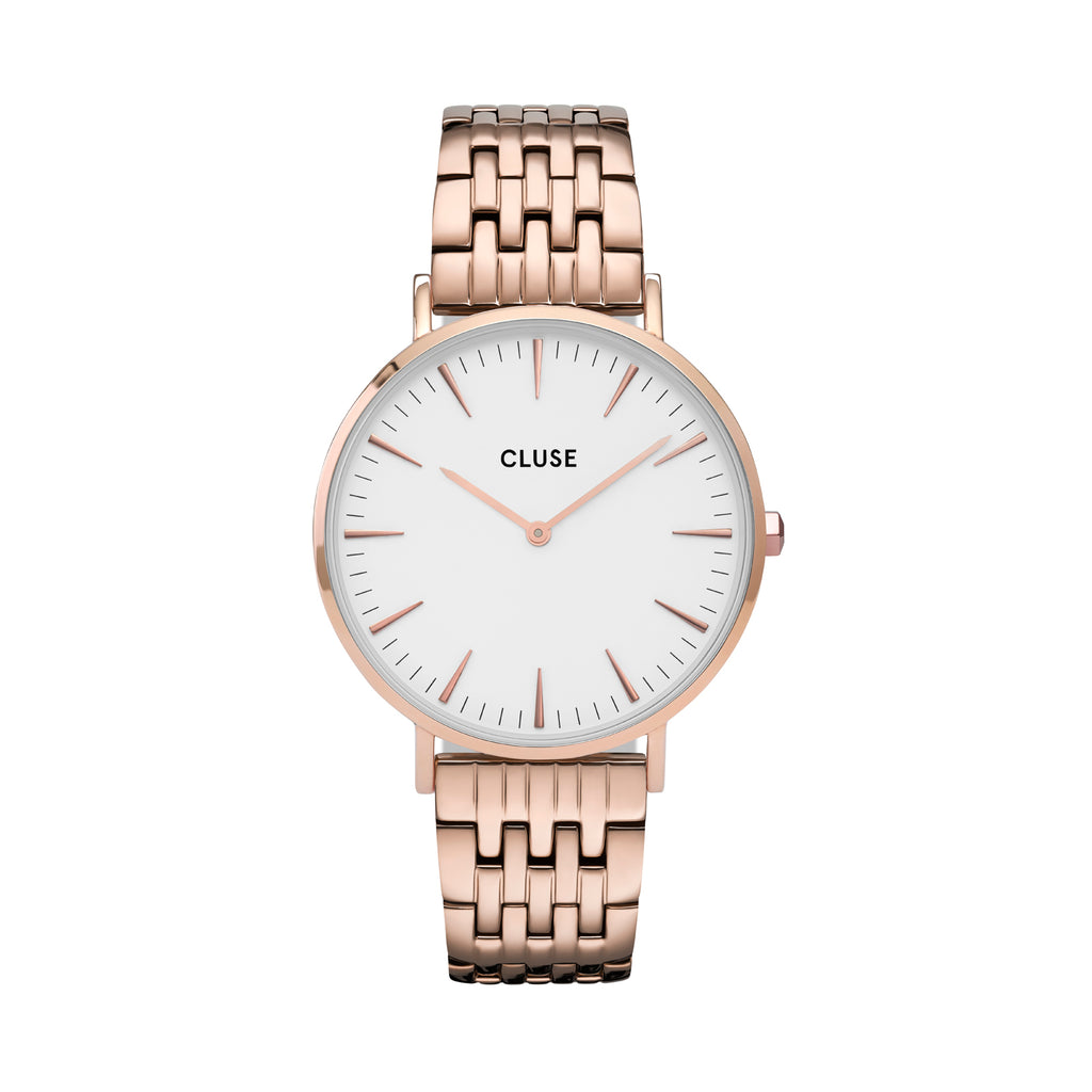 CLUSE La Boheme Rose Gold White/Rose Gold Link