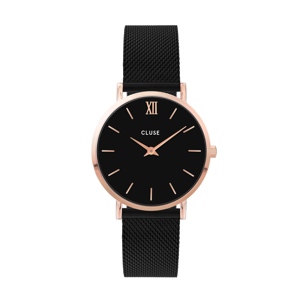 CLUSE Minuit Mesh Rose Gold Black/Black