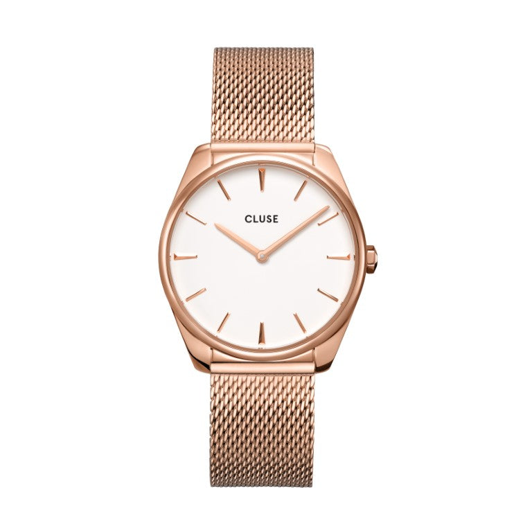 CLUSE Feroce Rose Gold White/Rose Gold Mesh