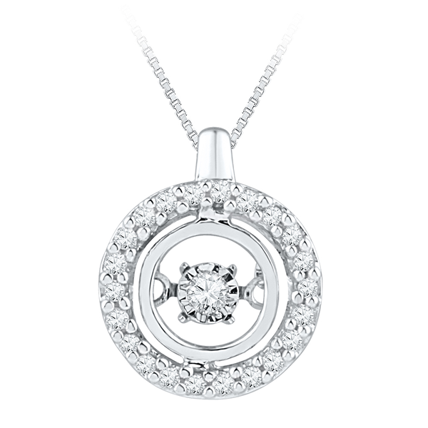 Dancing Diamonds 9ct halo pendant