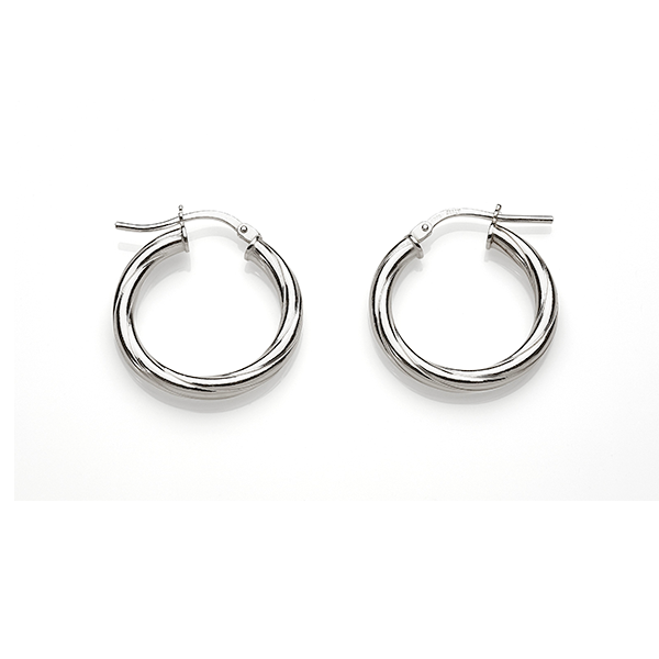 Sterling Silver 20mm Twist Hoops