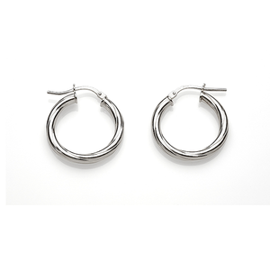 Sterling Silver 20mm Twist Hoops