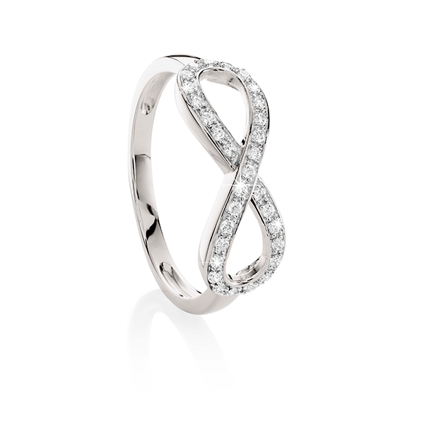 Sterling Silver Cubic Zirconia Infinity Ring