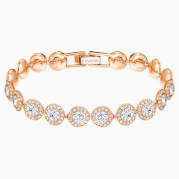 Swarovksi Angelic Bracelet, White, Rose-gold tone plated