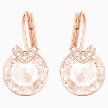 Swarovksi Bella V Pierced Earrings, Pink, Rose-gold tone plated