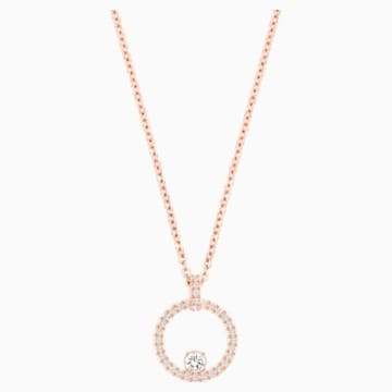 Swarovksi Creativity Circle Pendant, White, Rose-gold tone plated