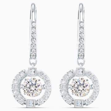 Swarovksi Swarovski Sparkling Dance Pierced Earrings, White, Rhodium plated